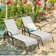 thumbnail image 1 of Costway Steel Lightweight Design and Adjustable Reclining Armrest Chaise Lounge Chair, 1 of 10