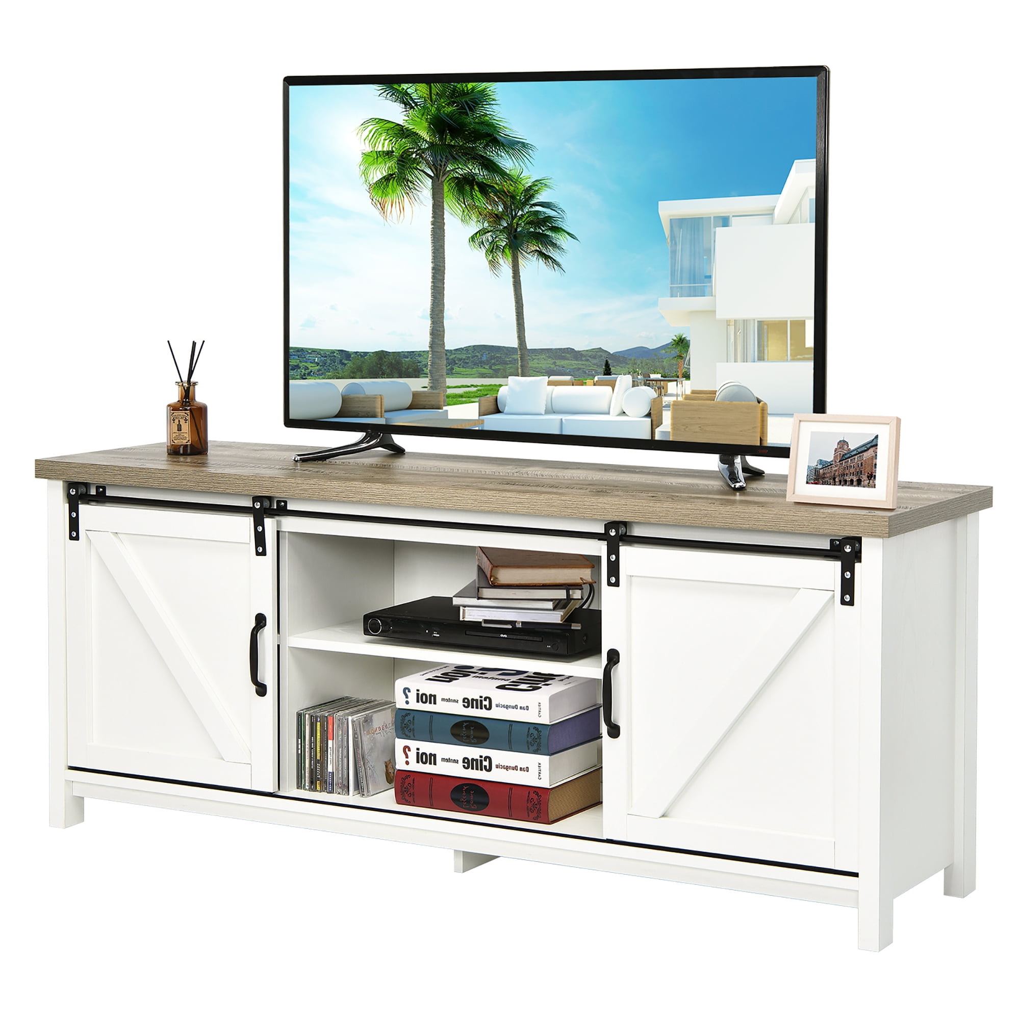 Costway 60'' TV Stand Media Entertainment Center Console