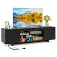 thumbnail image 1 of Costway TV Stand for 70" TVs Modern Entertain Center with Power Outlet & 2 Cable Holes Black, 1 of 10