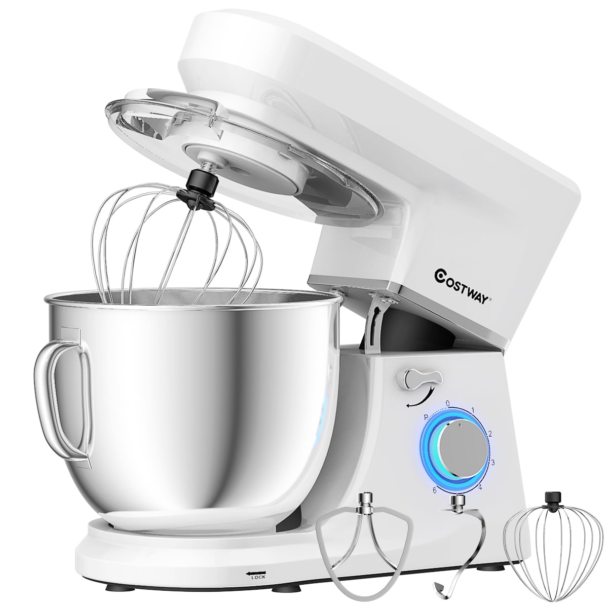  Stand Mixer, 1200W Stainless Steel Mixer 5.3-QT LCD Display  Food Mixer, 6+P Speed itchen Electric Mixer Tilt-Head Mixer with Stainless  Steel Bowl, Dough Hook, Beater, Whisk: Home & Kitchen
