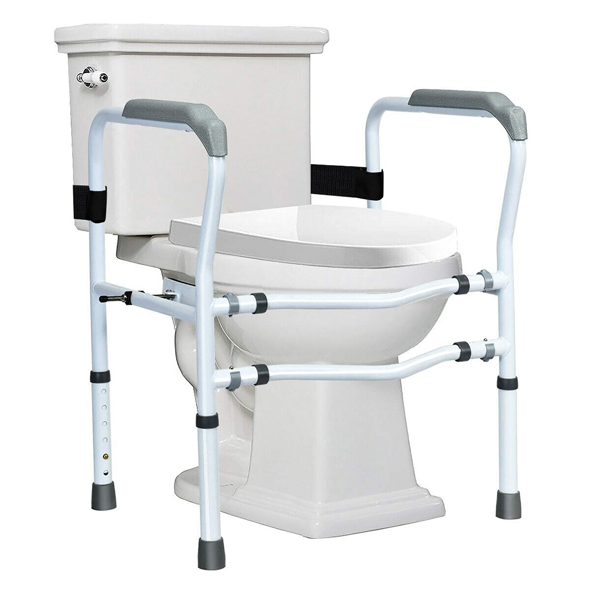 GreenChief Stand Alone Toilet Safety Rail with Free Grab Bar Heavy
