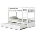 thumbnail image 1 of Costway Twin Over Twin Bunk Bed with Twin Trundle Solid Wood Frame White, 1 of 10