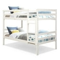 thumbnail image 1 of Costway Twin Over Twin Wood Bunk Beds Ladder Safety Rail White, 1 of 12