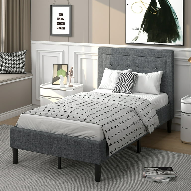 Gray twin headboard online
