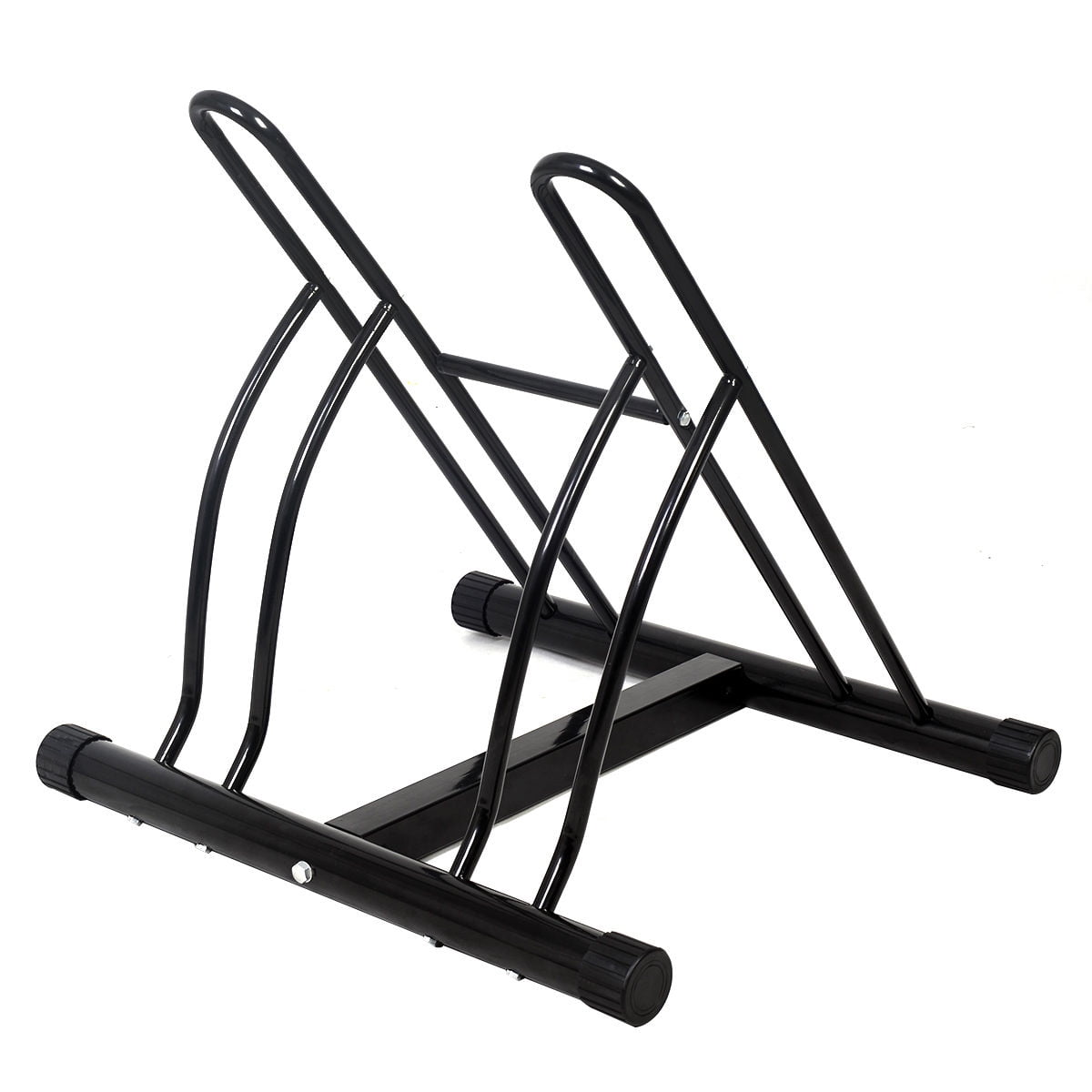 Costway INDOOR FREESTANDING Two Bicycle Bike Stand Racor Garage Floor