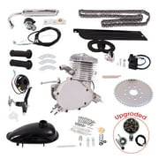 Costway Upgraded 80cc 2-Stroke Bicycle Gasoline Engine Motor Kit Motorized Bike Silver