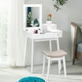 thumbnail image 1 of Costway Vanity Dressing Table Flip Desk Furniture Stool 2 White, 1 of 10
