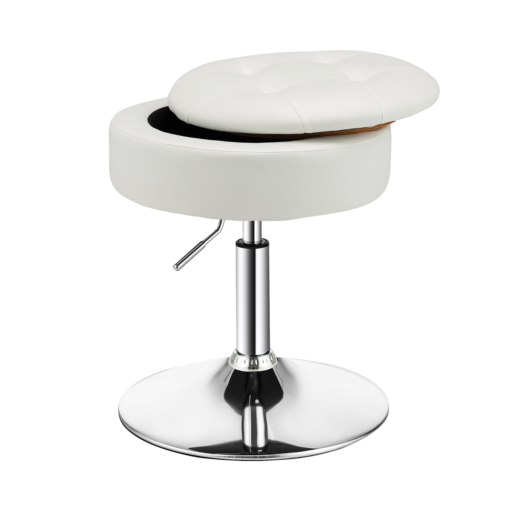 Costway Vanity Stool Adjustable 360 Swivel Storage Makeup Chair