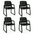 thumbnail image 1 of Costway Waiting Room Chair Set of 4 Upholstered Guest Conference Chair with Armrest, 1 of 9