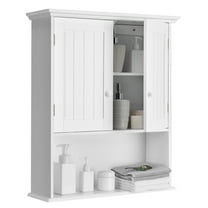 Costway Wall Mounted Bathroom Medicine Cabinet Organizer with Adjustable Shelf