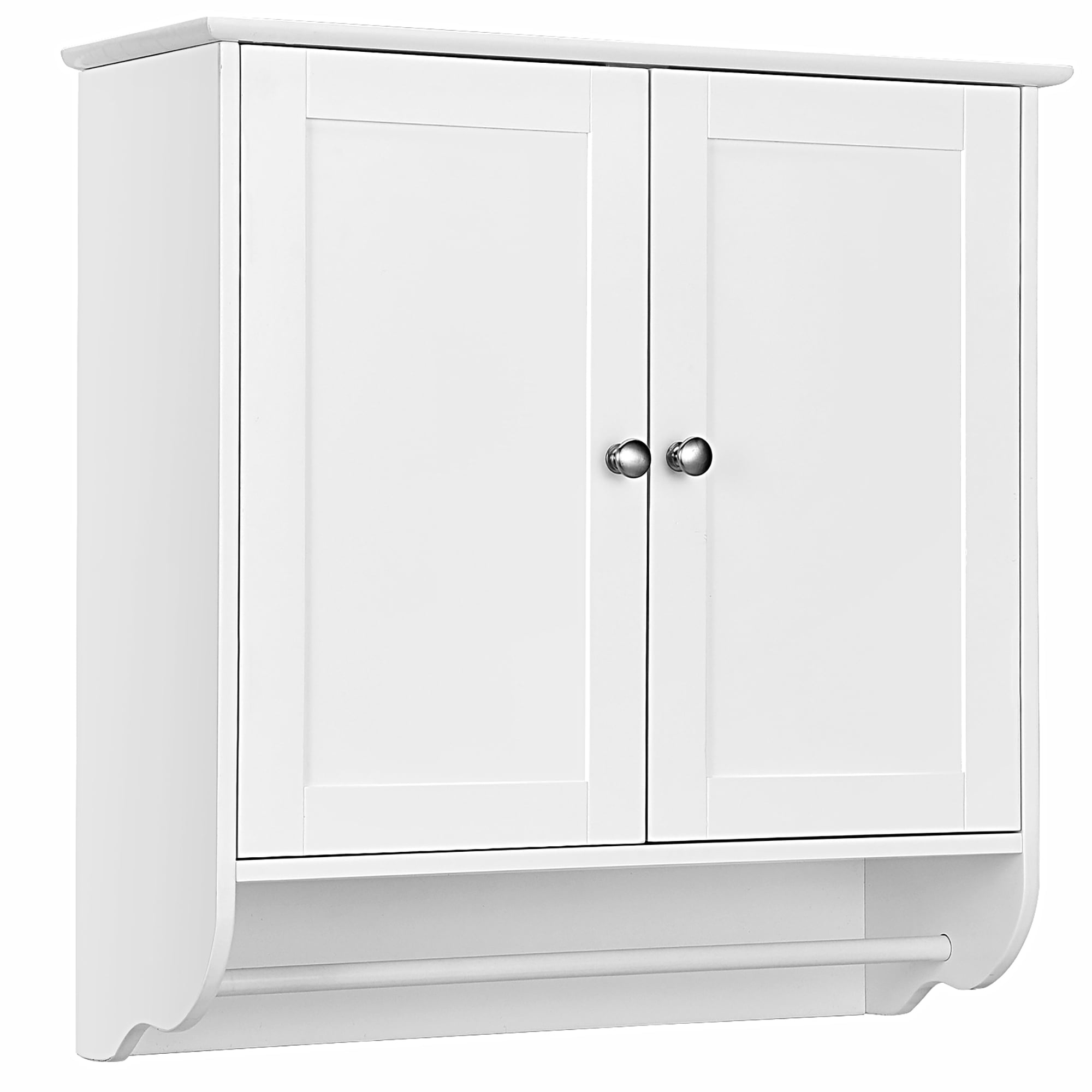 Costway Wall Mounted Bathroom Medicine Cabinet Storage Cupboard w/ Towel Bar
