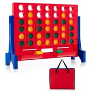 Costway Wall Mounted or Tabletop Giant 4 in a Row Jumbo 4-to-Score Connect Game Set Blue