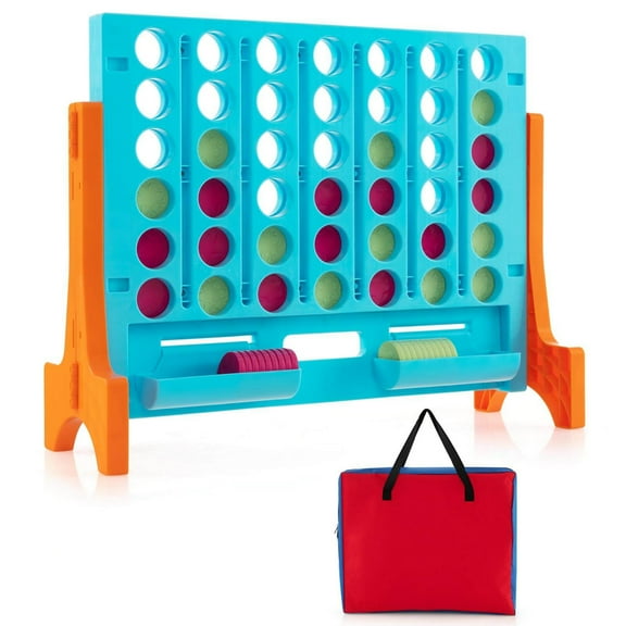 Costway Wall Mounted or Tabletop Giant 4 in a Row Jumbo 4-to-Score Connect Game Set Orange