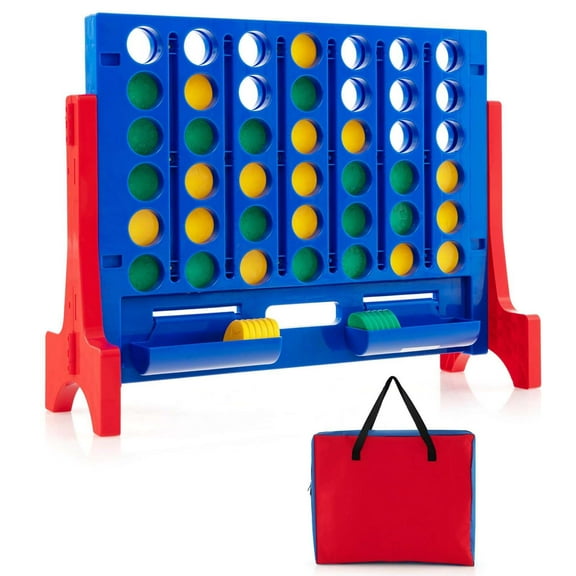 Costway Wall Mounted or Tabletop Giant 4 in a Row Jumbo 4-to-Score Connect Game Set Red