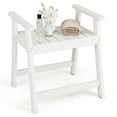 thumbnail image 1 of Costway Waterproof HDPE Shower Bench Bathroom Shower Chair with Armrest Heavy Duty White, 1 of 10