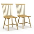 thumbnail image 1 of Costway Windsor Dining Chairs Set of 2 Armless Spindle Back Solid Rubber Wood Natural, 1 of 9