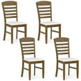 thumbnail image 1 of Costway Wood Dining Chairs Set of 4 Fabric Upholstered Side Chairs with Rubber Wood Frame, 1 of 8