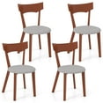thumbnail image 1 of Costway Wooden Armless Dining Chair Set of 4 with Rubber Wood Legs Padded Seat Cushion, 1 of 8
