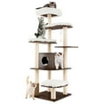 thumbnail image 1 of Costway Wooden Cat Tree 71'' 7-Layer Cat Tower with Sisal Scratching Posts Perch & Cushions Brown, 1 of 11