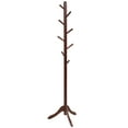 thumbnail image 1 of Costway Wooden Coat Rack Stand Entryway Hall Tree 2 Adjustable Height w/ 8 Hooks Brown, 1 of 12