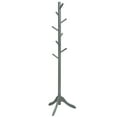 thumbnail image 1 of Costway Wooden Coat Rack Stand Entryway Hall Tree 2 Adjustable Height w/ 8 Hooks Gray, 1 of 12