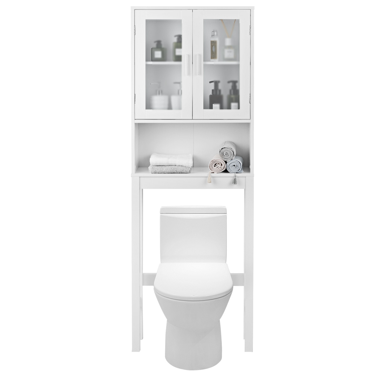 SystemBuild Franklin Over the Toilet Storage Soft White