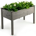 thumbnail image 1 of Costway Wooden Raised Vegetable Garden Bed Elevated Grow Vegetable Planter Grey, 1 of 10
