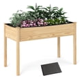 thumbnail image 1 of Costway Wooden Raised Vegetable Garden Bed Elevated Grow Vegetable Planter Natural, 1 of 10