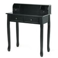 thumbnail image 1 of Costway Writing Desk Makeup Vanity Table Home Office Computer Desk 4 Drawer Black, 1 of 11