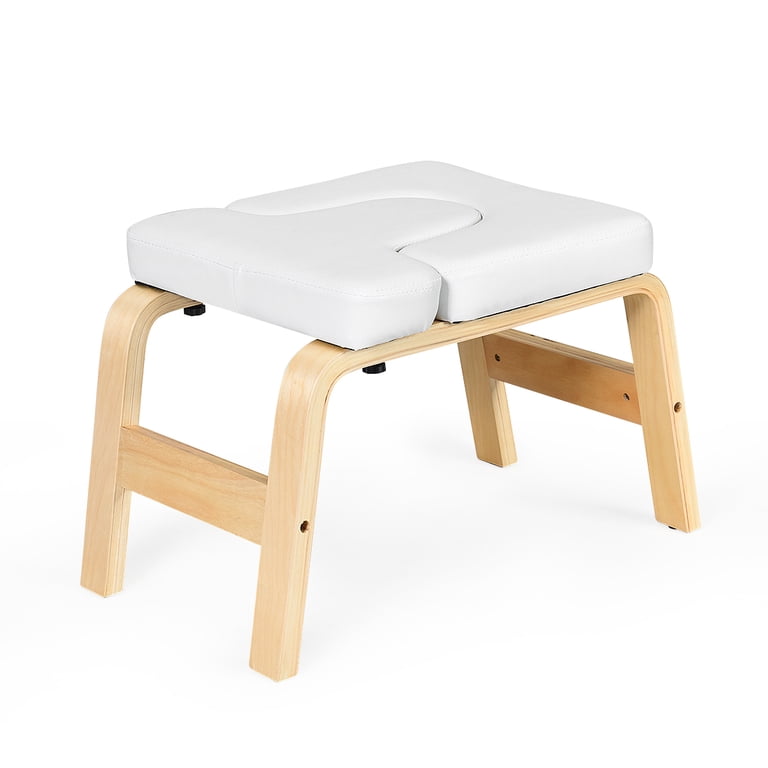 Costway Home Workout Yoga Headstand Bench, Wood Stand with PVC