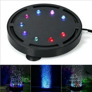Costyle 12 LEDs Aquarium Bubble Light Colorful Underwater Round Fish Tank Lamp Aquarium Submersible Light Decor