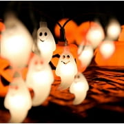 Costyle 20 LEDs 9.84ft Halloween Decorative String Lights, Indoor Outdoor String Lights, with Spider Bat Pumpkins Pendants
