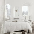 thumbnail image 1 of Costyle 3 Piece Tufted Duvet Cover Set, White Boho Microfiber Shabby Chic Soft Bedding Set (King, 104"x90"), 1 of 5