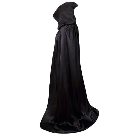 Costyle Adult Hooded Cape Robe Cloak Vampire Witch Wizard Halloween Costume, Black