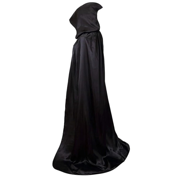 Costyle Adult Hooded Cape Robe Cloak Vampire Witch Wizard Halloween Costume, Black