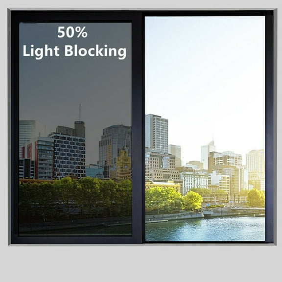 Costyle Blackout Window Film Privacy Room 100% Light Blocking Darkening Static Cling