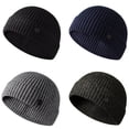 thumbnail image 1 of Costyle Men Knit Hat Beanie Skullcap Sailor Cap Cuff Brimless Retro Fashion Warm Docker, Black, 1 of 6