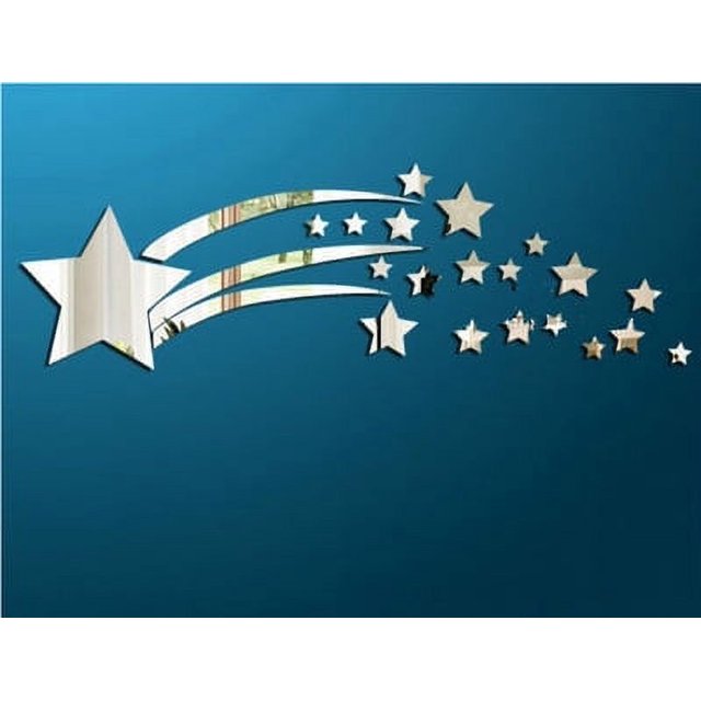 Costyle Modern Mirror Removable Decal Art Star Mural Wall Sticker Home