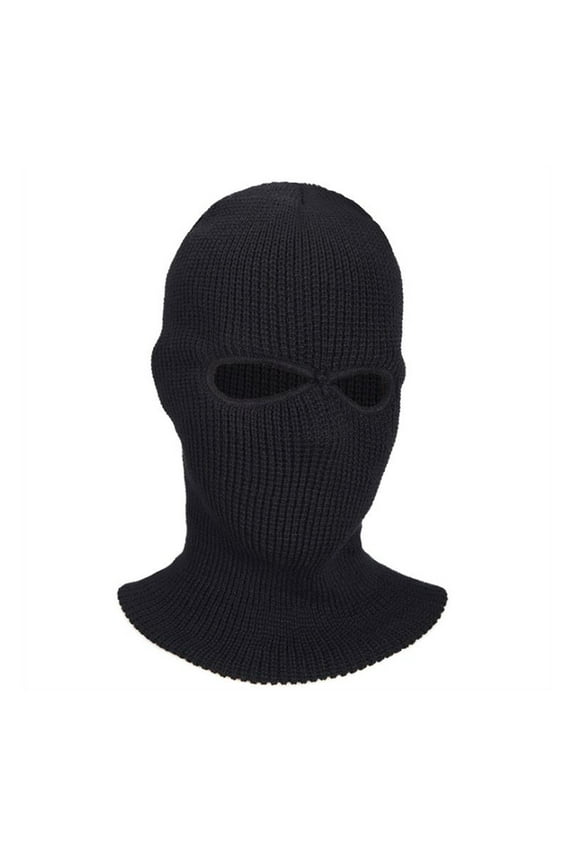 Unisex Warm Full Face Covering Balaclava, Black