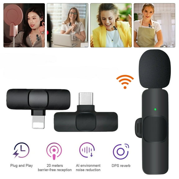Costyle Wireless Lavalier Microphone Mini Mic for Audio Video Recording Live