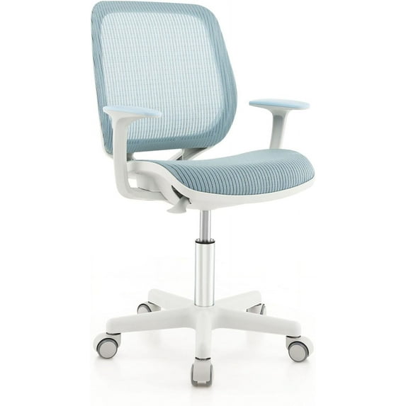 Costzon Kids Desk Chair, Height Adjustable Children Study Computer Chair with Armrests, Sit-Brake Casters, Swivel Mesh Task Chair for Boys Girls Teens Students, Kids Chair for Home, Office, School