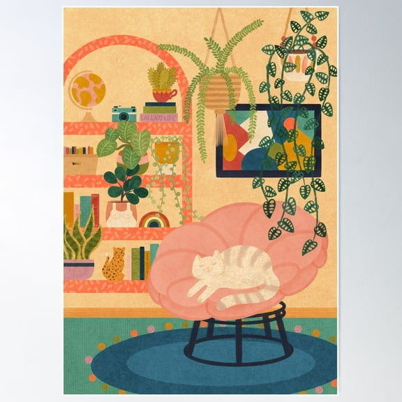 Cosy Corner Poster Wall Art, Modern Wall Decor For Living Room Bedroom, 12x18 UNFRAMED