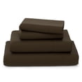 thumbnail image 1 of Cosy House Collection Luxury Bamboo Bed Sheet Set - Hypoallergenic Bedding Blend - 4 Piece - King, Chocolate, 1 of 6