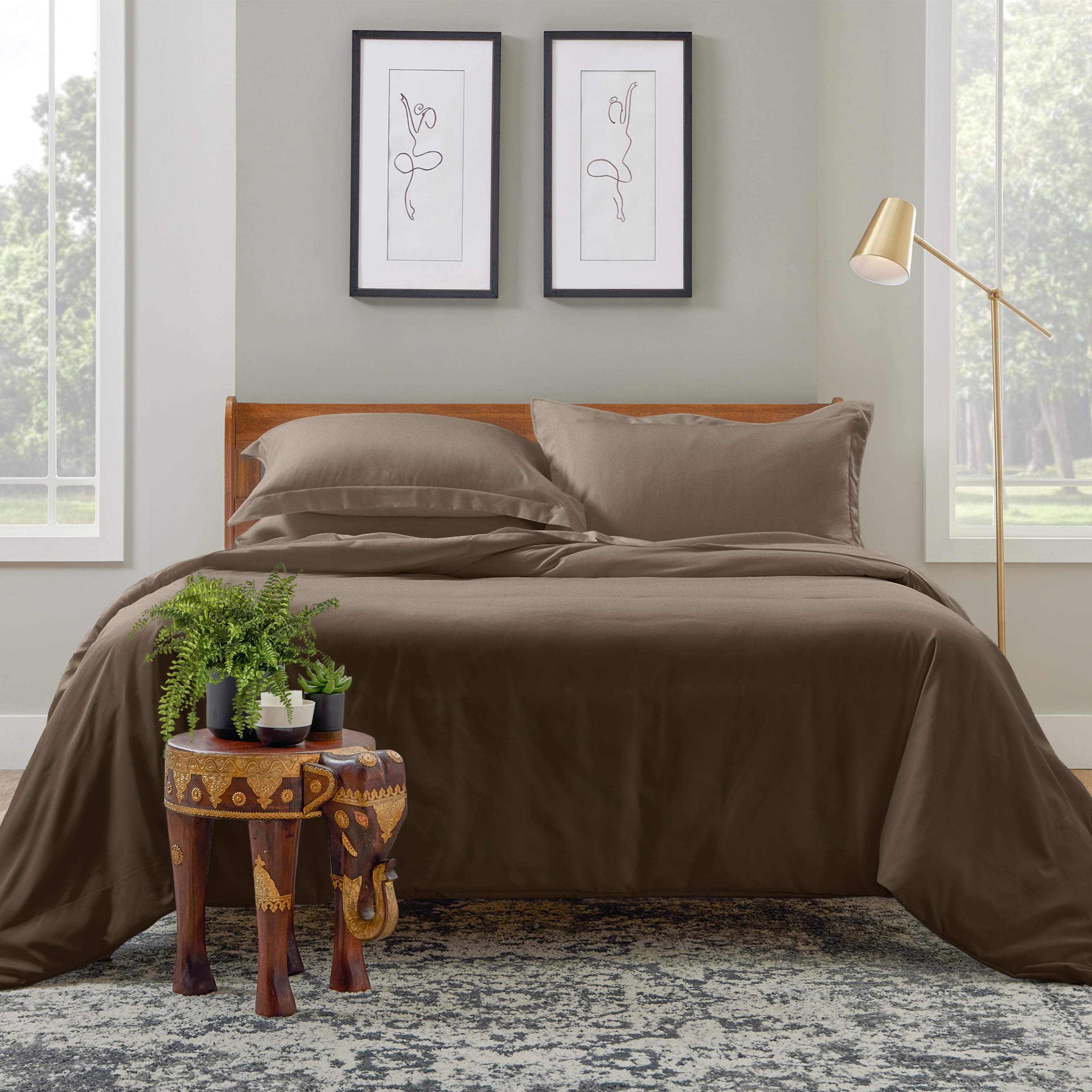 Cosy House Collection Luxury Bamboo Duvet Cover Set 3 Piece