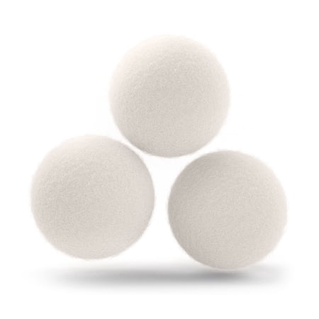 Cosy House Collection Wool Dryer Balls, 3-Pack, Reusable Natural Fabric Softener for Laundry Eco Dry