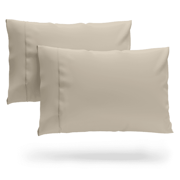 Cosy House Collection Ultra Soft Luxury King Size Pillow Cases - Tan Pillowcase Set of 2 - Cooling & Breathable