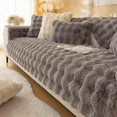 Cosy Plush Solid Colour NonSlip Couch Cover, Super Cozy Plush Sofa