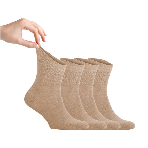 Cosyfeel Diabetic Socks men Loose Diabetic Ankle Socks - Bamboo Socks For Men Seamless Toe and Non-binding Top, 4 Pairs Soft Cozy Diabetics Neuropathy Socks For men