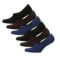 thumbnail image 1 of Cosyfeel Mens or Women Unisex No Show Socks Non Slip Bamboo Low Cut Casual Socks (Pairs of 6) (Assorted-1, Small), 1 of 8