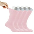 thumbnail image 1 of Cosyfeel Women's Loose Diabetic CREW Socks, Bamboo, Wide, Thin, Seamless Toe and Non-Binding Top, 4 Pairs, 1 of 8